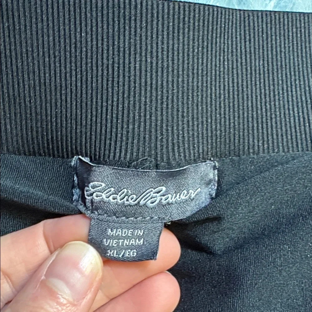 Eddie Bauer Black Ribbed Waistband Skirt sz XL